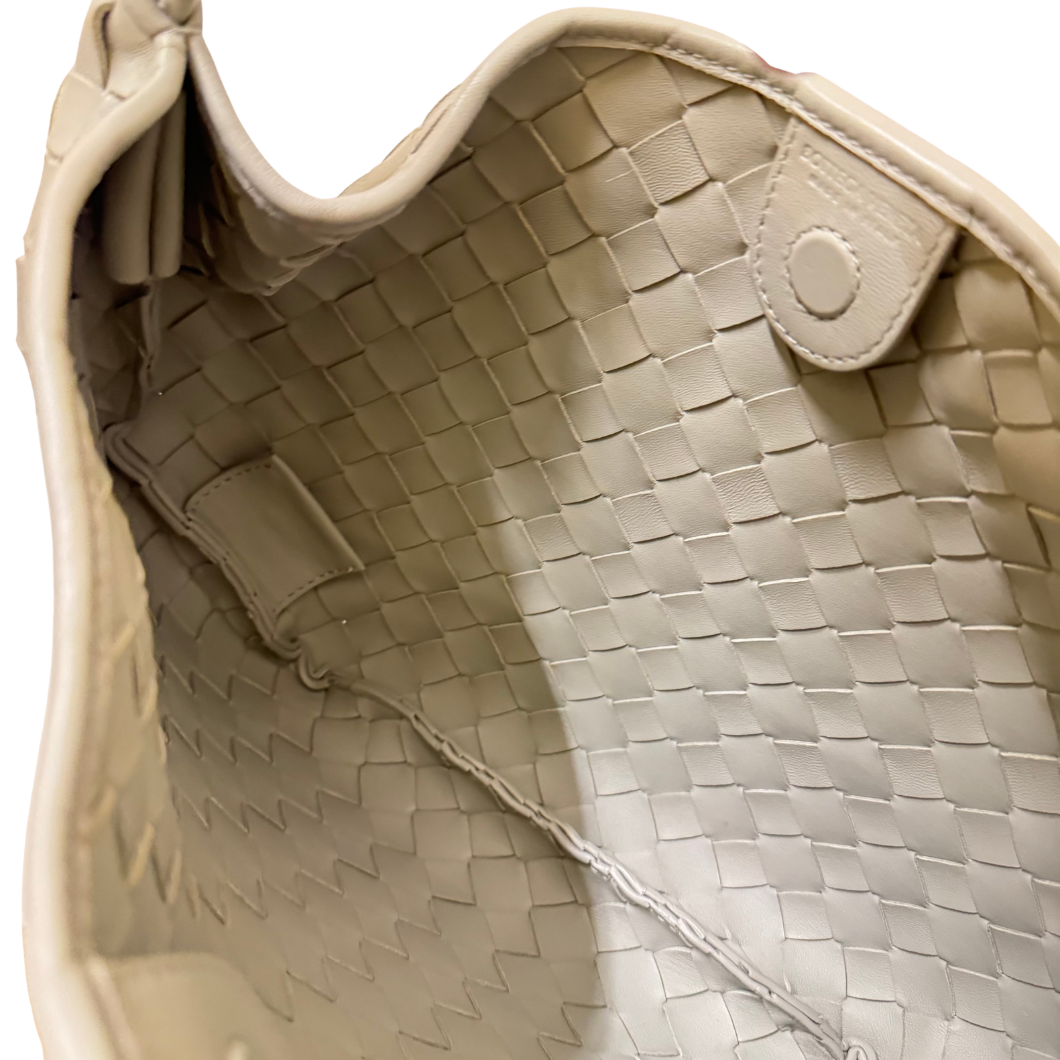 Bottega Veneta Medium Sardine Top Handle Bag in Sage Grey