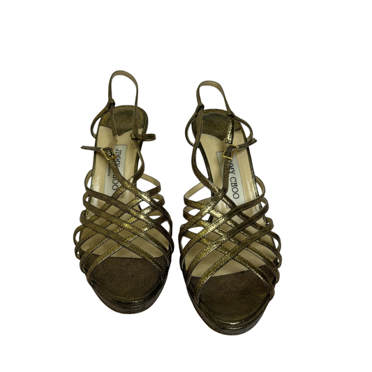 Jimmy Choo Metallic Cage Sandals