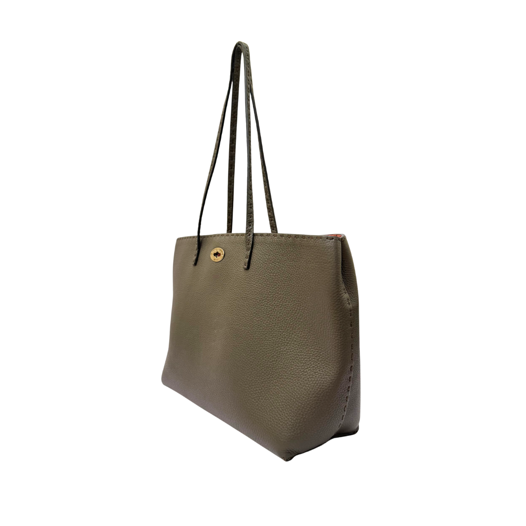 Fendi Selleria Carla Tote in Beige Leather