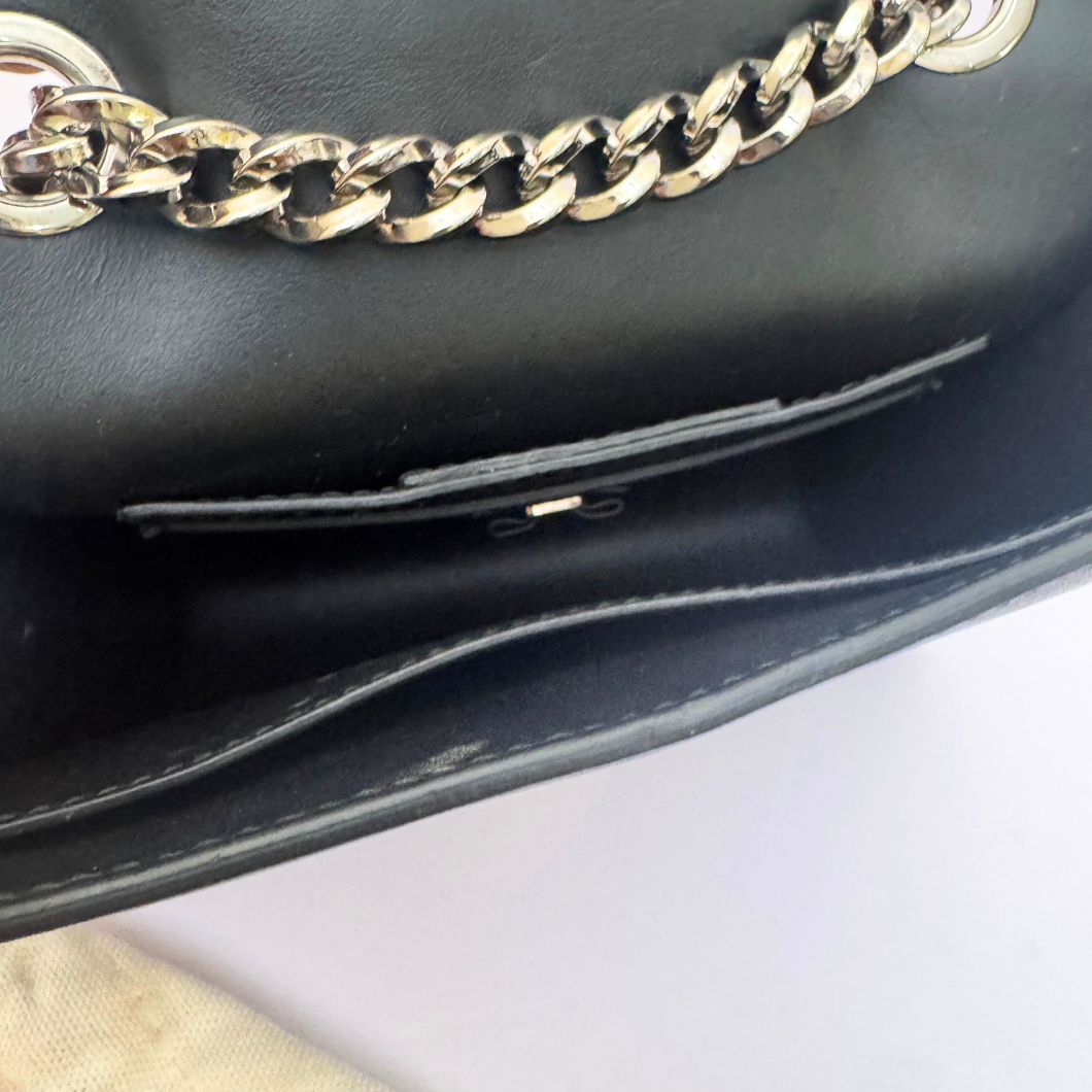 Salvatore Ferragamo Mini Vara Bow Crossbody Bag in Black Studded Leather