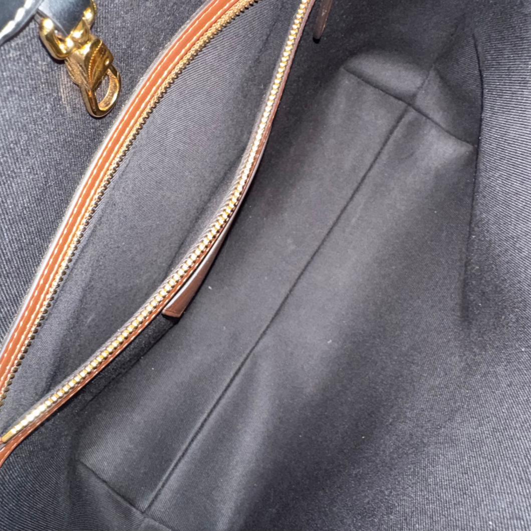 Burberry Medium Check Tote in Dark Birch Brown