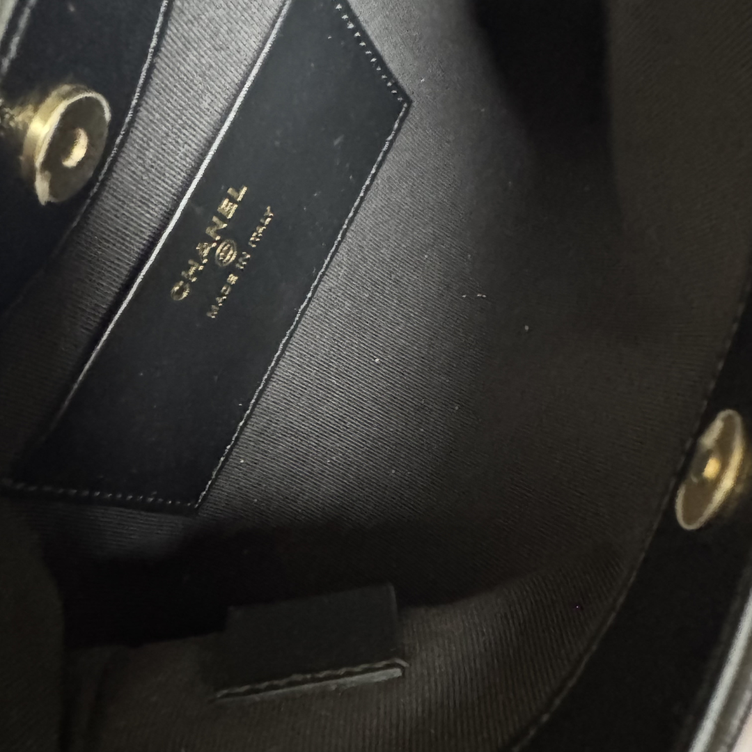 Chanel 31 Mini Shopping Bag in Black Velvet and Lambskin