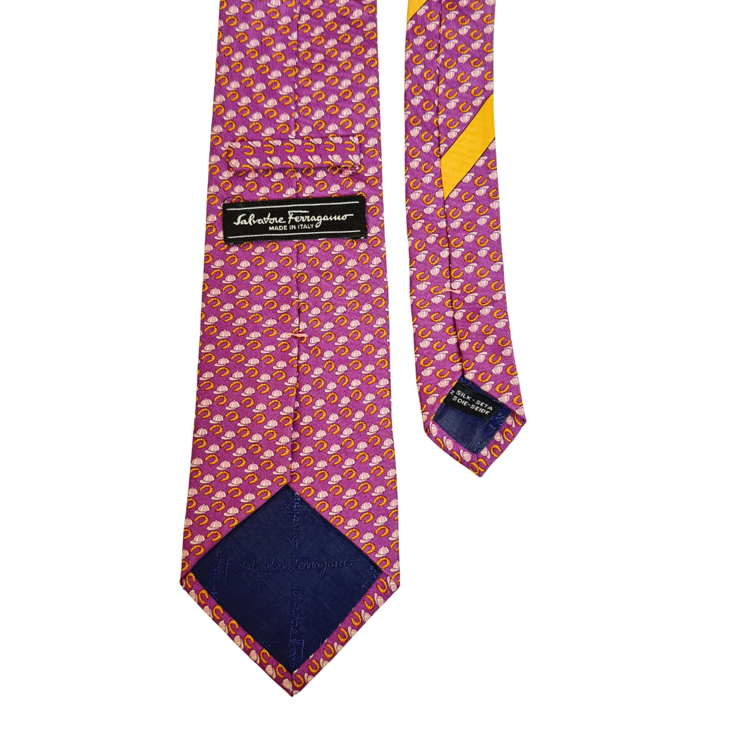 Salvatore Ferragamo Purple Silk Necktie