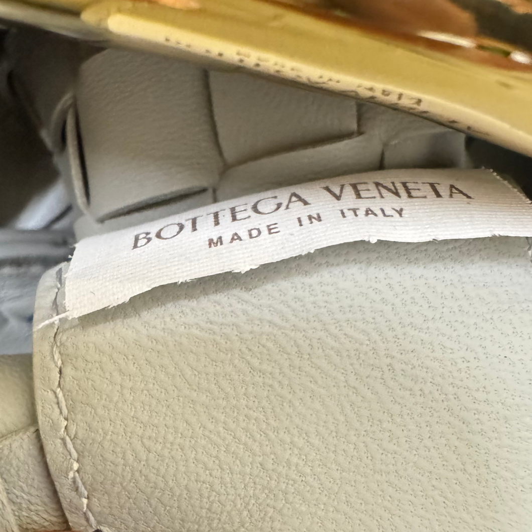 Bottega Veneta Medium Sardine Top Handle Bag in Sage Grey