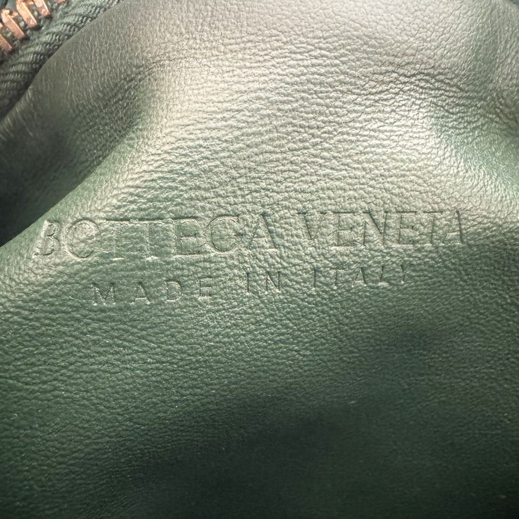 Bottega Veneta Mini Jodie Bag in Forest Green Intrecciato Lambskin