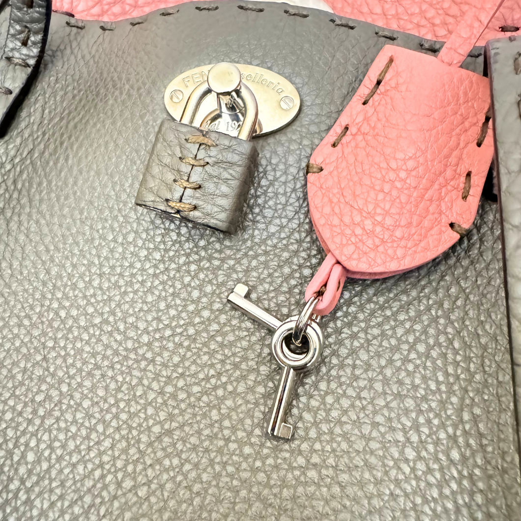 Fendi Selleria Carla Tote in Beige Leather