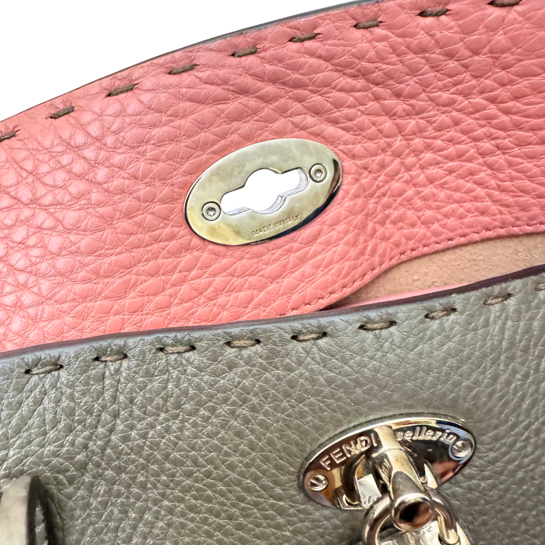 Fendi Selleria Carla Tote in Beige Leather