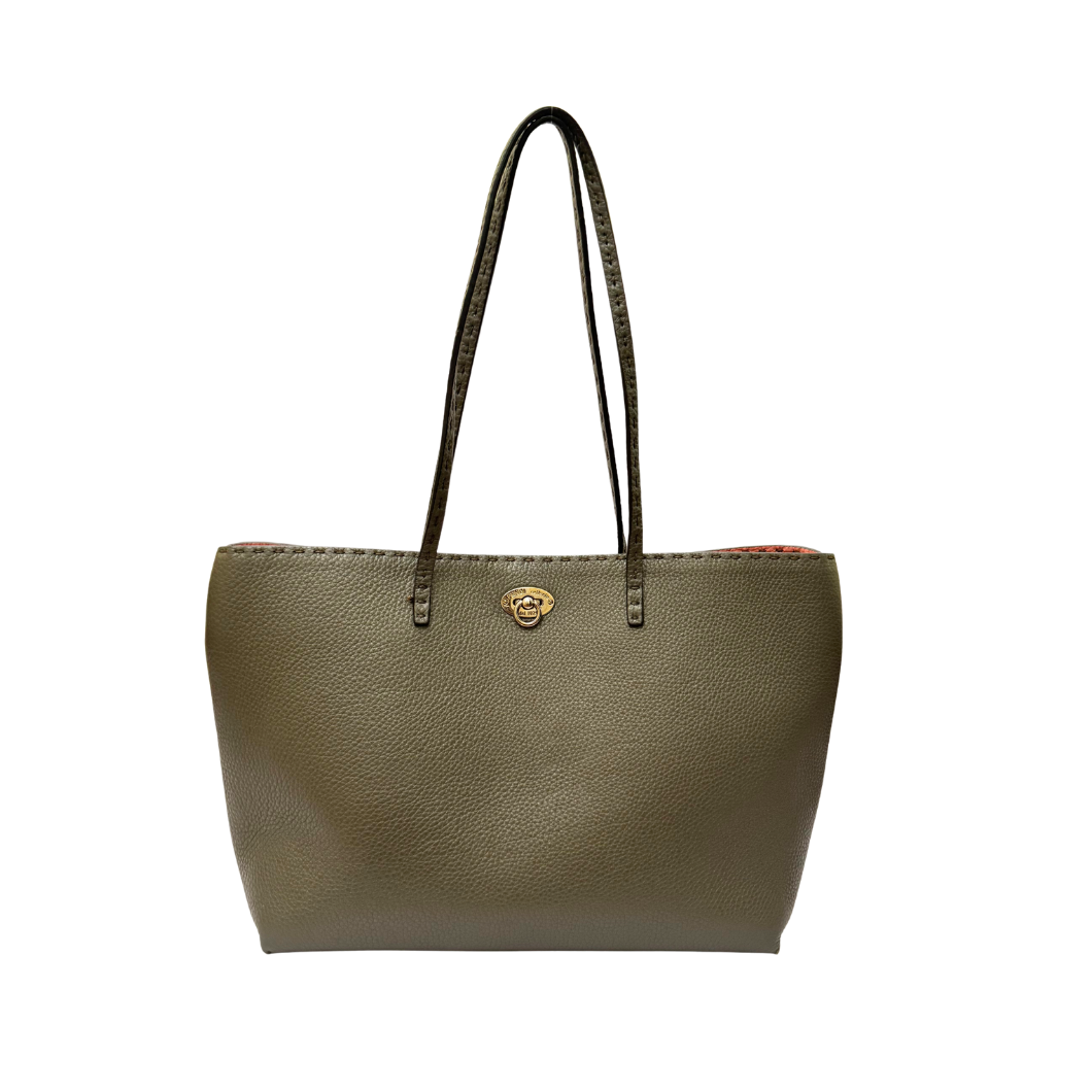 Fendi Selleria Carla Tote in Beige Leather