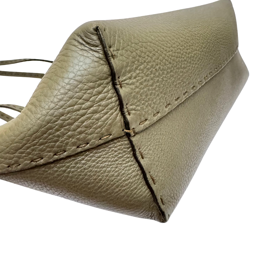 Fendi Selleria Carla Tote in Beige Leather
