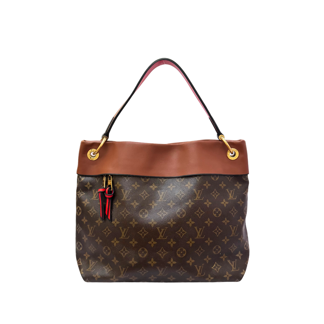 Louis Vuitton Tuileries Hobo Bag in Monogram Canvas and Caramel