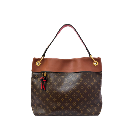 Louis Vuitton Tuileries Hobo Bag in Monogram Canvas and Caramel