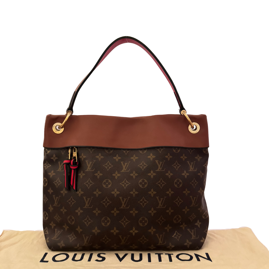 Louis Vuitton Tuileries Hobo Bag in Monogram Canvas and Caramel