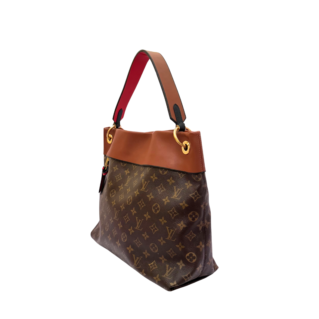 Louis Vuitton Tuileries Hobo Bag in Monogram Canvas and Caramel
