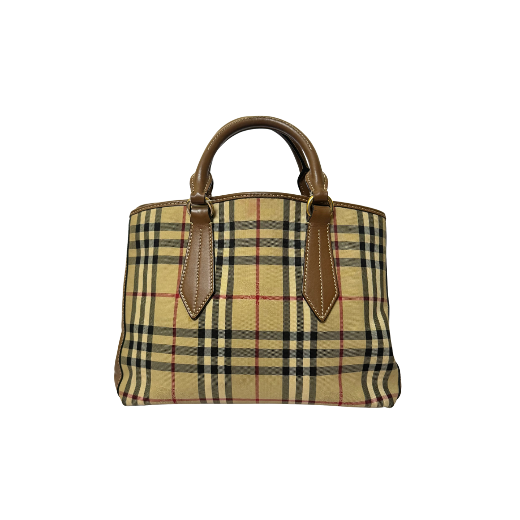 Burberry Ballington Tote in Beige Horseferry Check