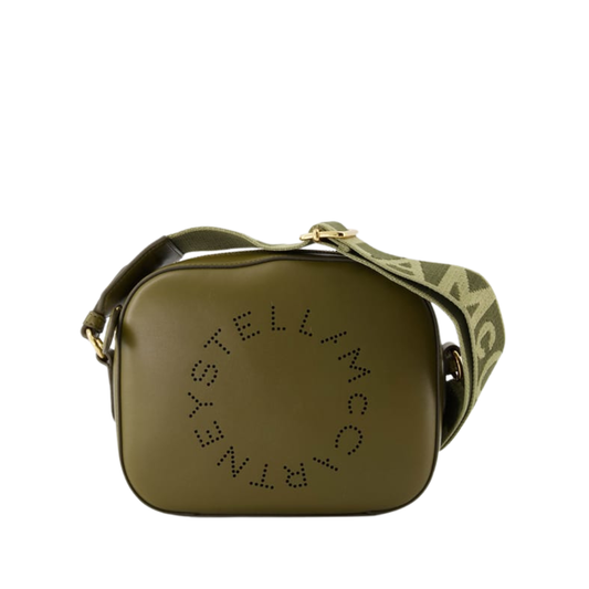 Stella McCartney Eco Soft Logo Camera Bag in Olive Green