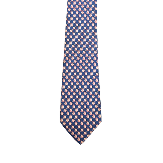 Salvatore Ferragamo Royal Blue Silk Necktie