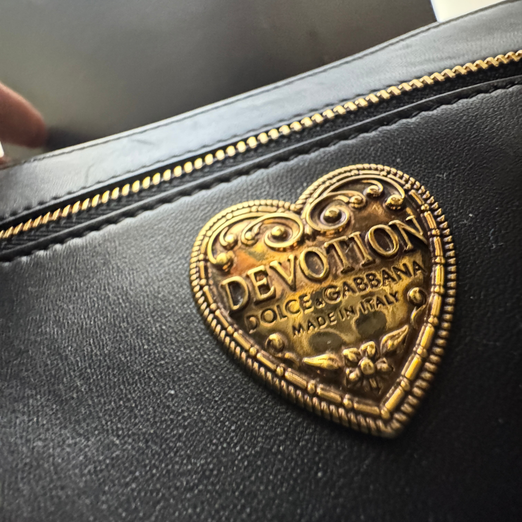 Dolce & Gabbana Devotion Bag in Black Quilted Leather