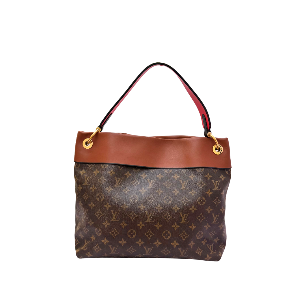 Louis Vuitton Tuileries Hobo Bag in Monogram Canvas and Caramel