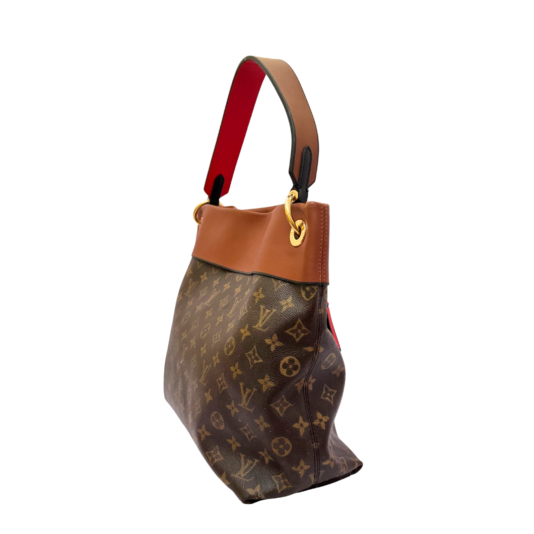 Louis Vuitton Tuileries Hobo Bag in Monogram Canvas and Caramel