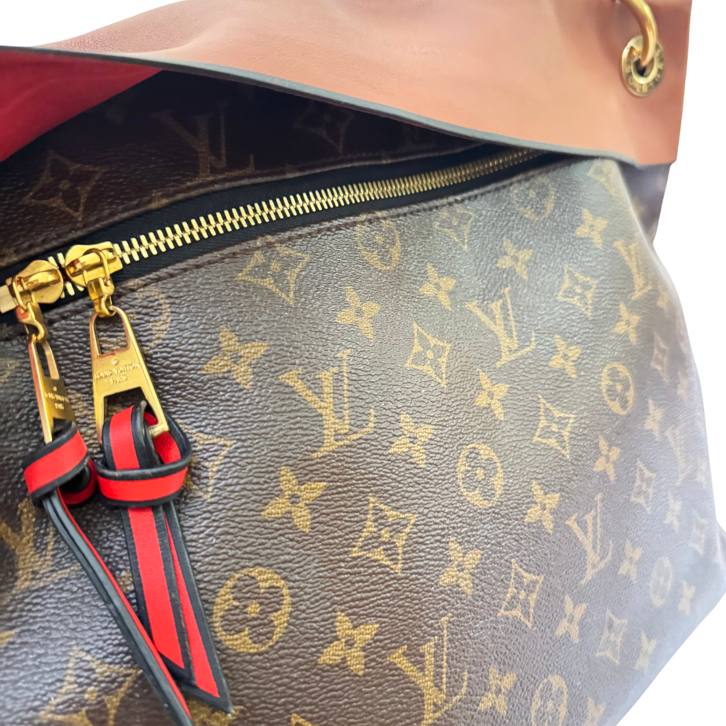 Louis Vuitton Tuileries Hobo Bag in Monogram Canvas and Caramel
