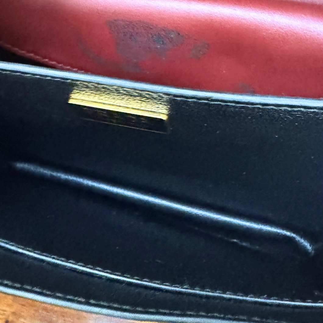 Prada Cahier Shoulder Bag in Burgundy Leather