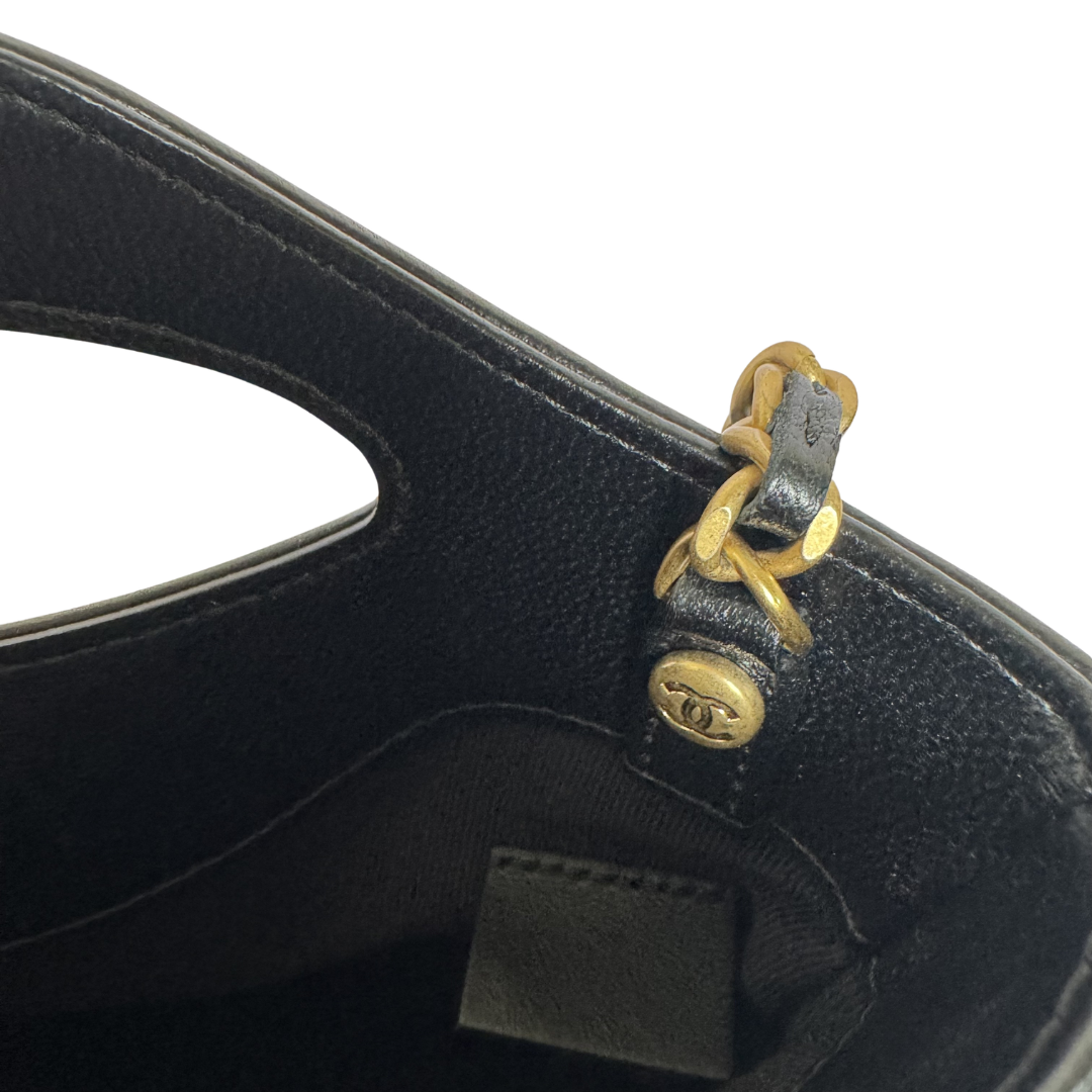 Chanel 31 Mini Shopping Bag in Black Velvet and Lambskin