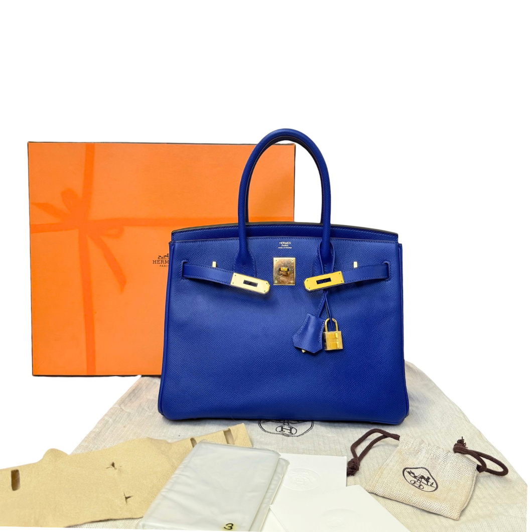 Hermès Birkin 30 in Bleu Électrique Epsom Leather