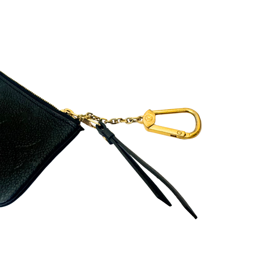 Louis Vuitton Key Pouch in Black Monogram Empreinte Leather