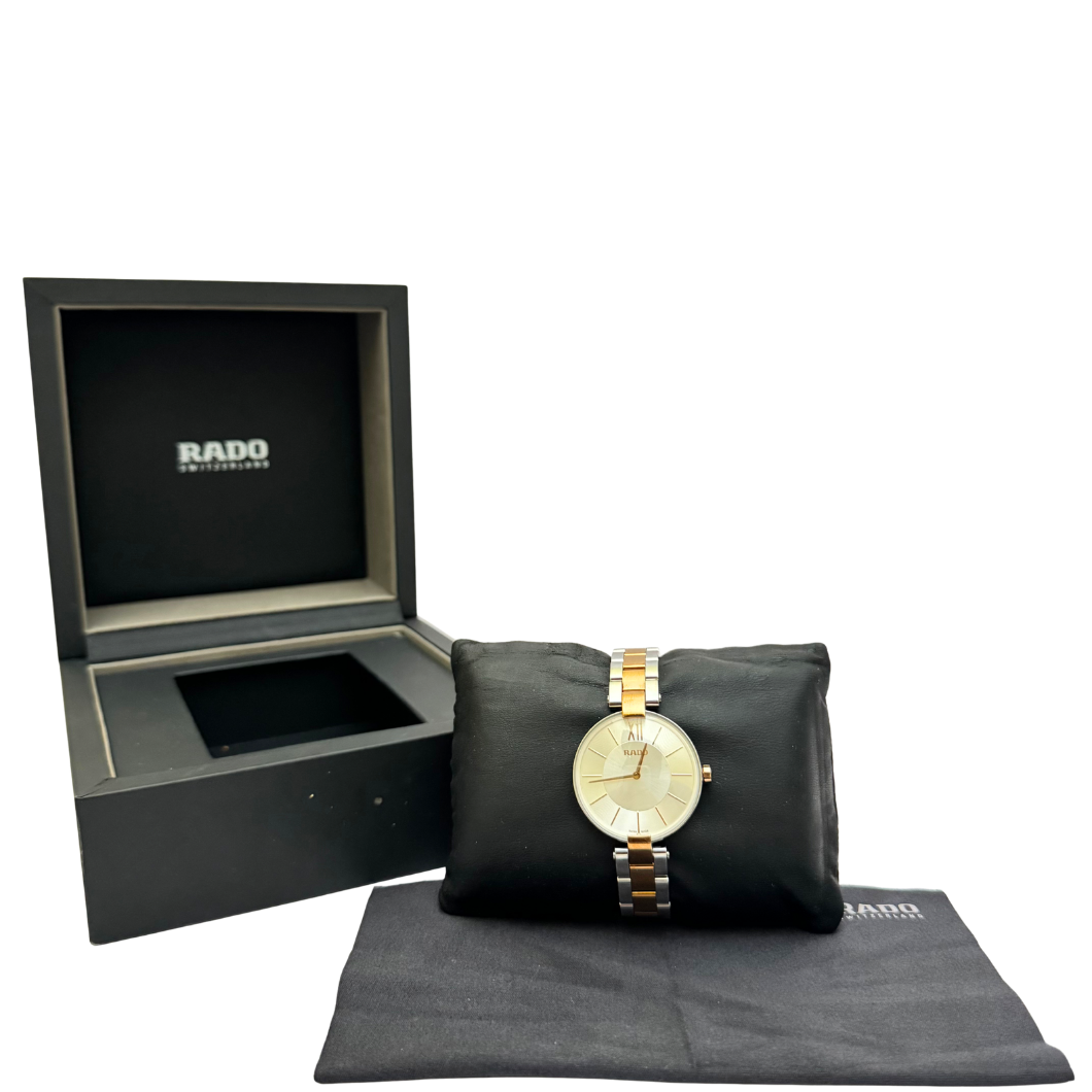 Rado Coupole Two-Tone Watch in Steel and Rose Gold, 35mm