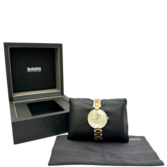 Rado Coupole Two-Tone Watch in Steel and Rose Gold, 35mm