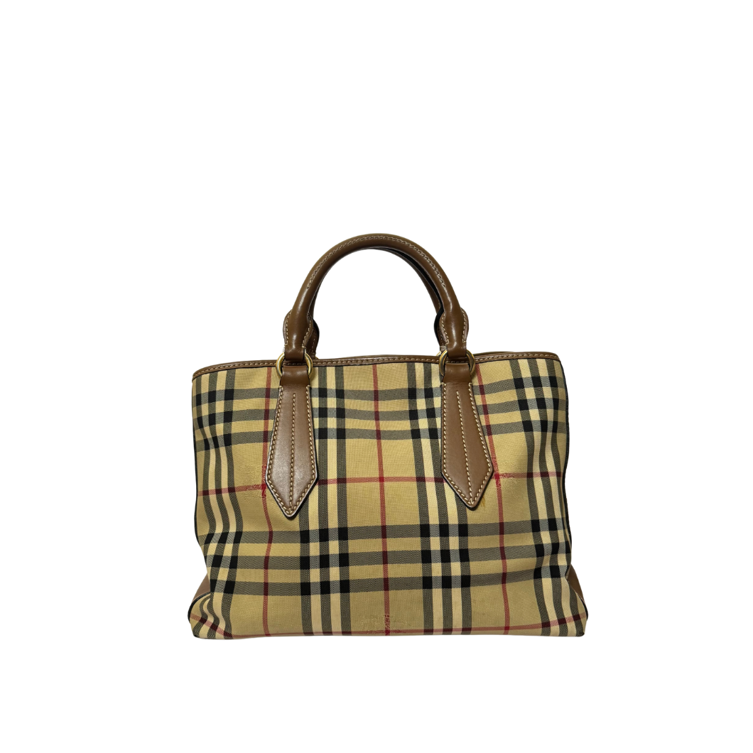 Burberry Ballington Tote in Beige Horseferry Check