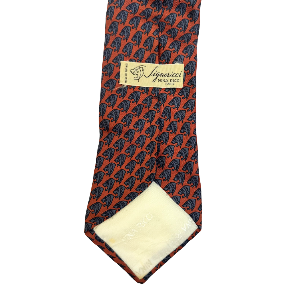 Signoricci by Nina Ricci Red Silk Necktie