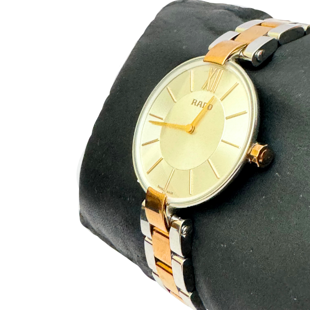 Rado Coupole Two-Tone Watch in Steel and Rose Gold, 35mm