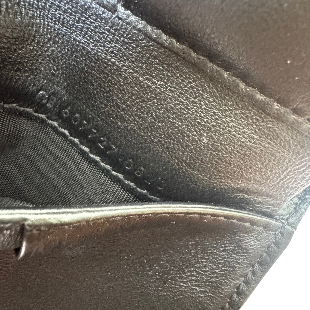 Saint Laurent Bifold Wallet in Black Crocodile-Embossed Leather