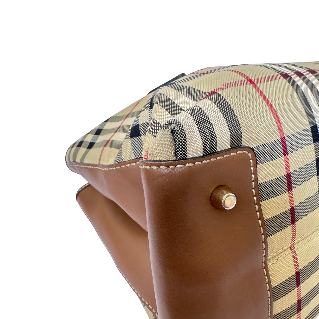 Burberry Ballington Tote in Beige Horseferry Check