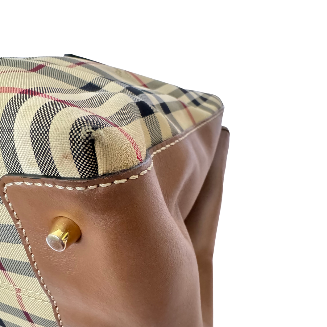 Burberry Ballington Tote in Beige Horseferry Check