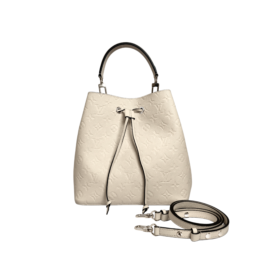 Louis Vuitton NeoNoe Bucket Bag in Crème Empreinte Leather