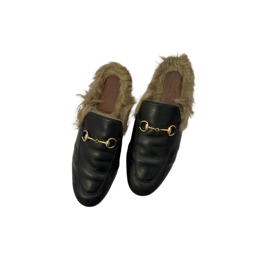 Gucci Princeton Leather Loafers, Size 39