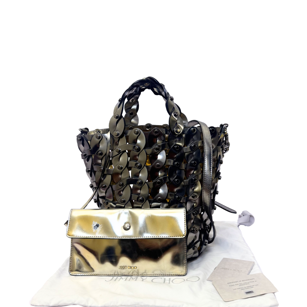 Jimmy Choo Studded Leather Crossbody Bag