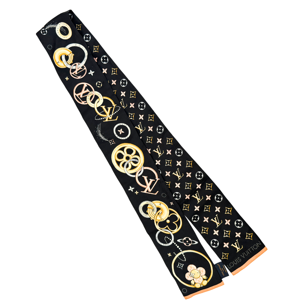 Louis Vuitton Vivienne and Beyond Silk Bandeau in Black