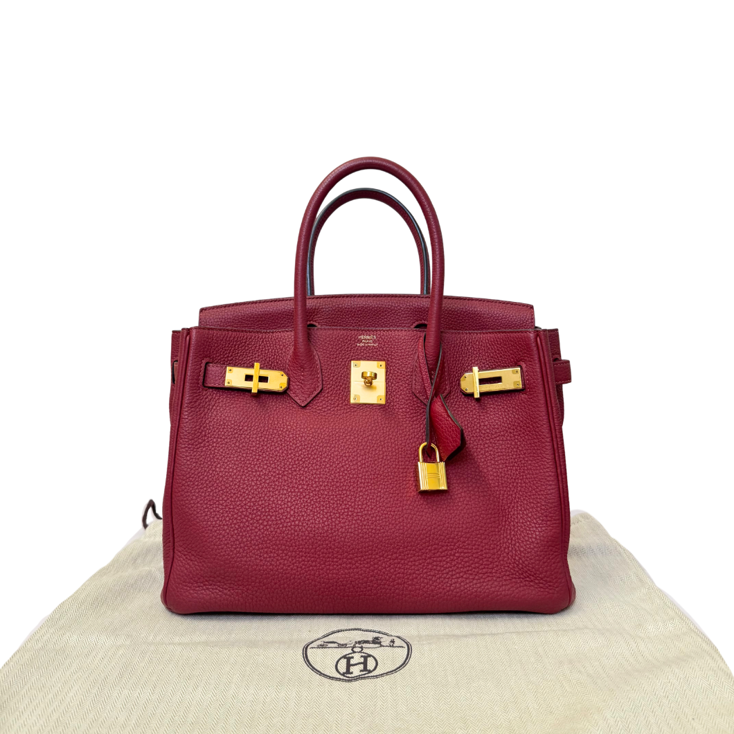 Hermès Birkin 30 in Rouge Grenat Togo Leather