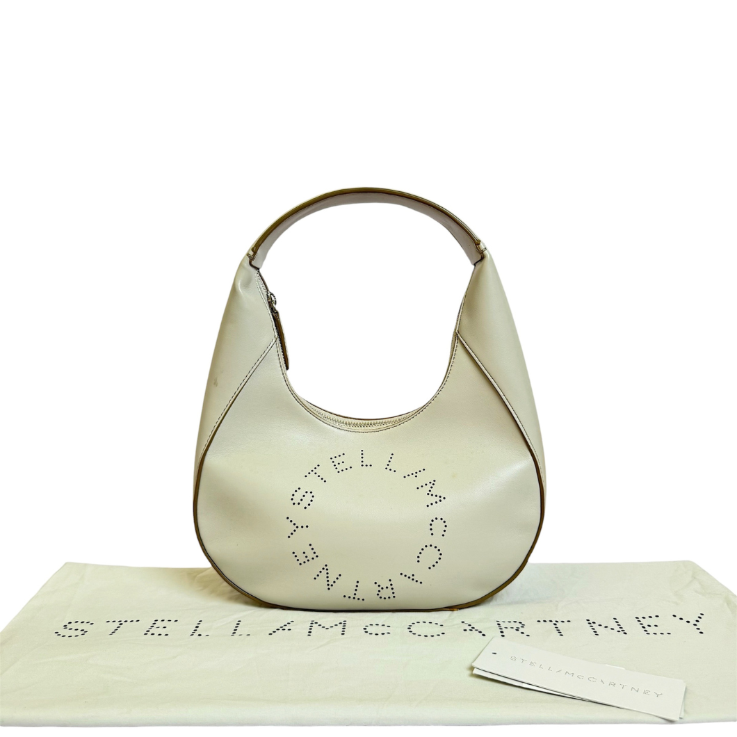 Stella McCartney Hobo Bag in Off-White Vegan Leather