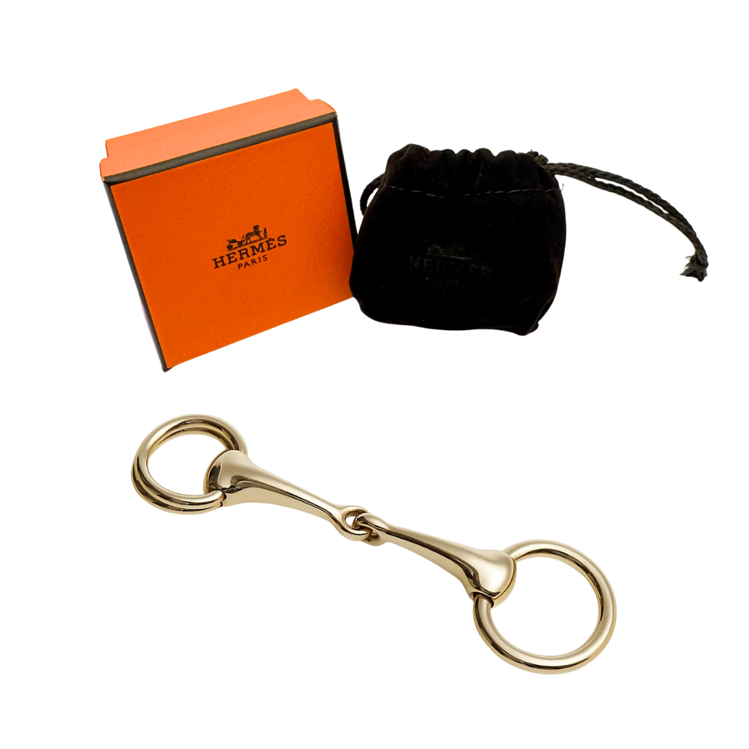 Hermès Mors Scarf Ring in Yellow Gold Tone