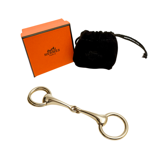 Hermès Mors Scarf Ring in Yellow Gold Tone