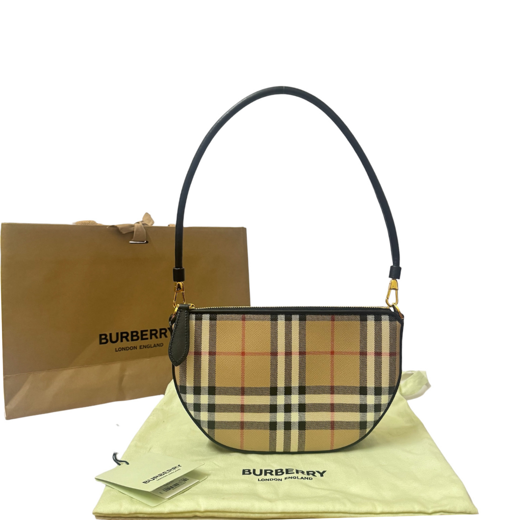 Burberry Olympia Bag in Archive Beige Check