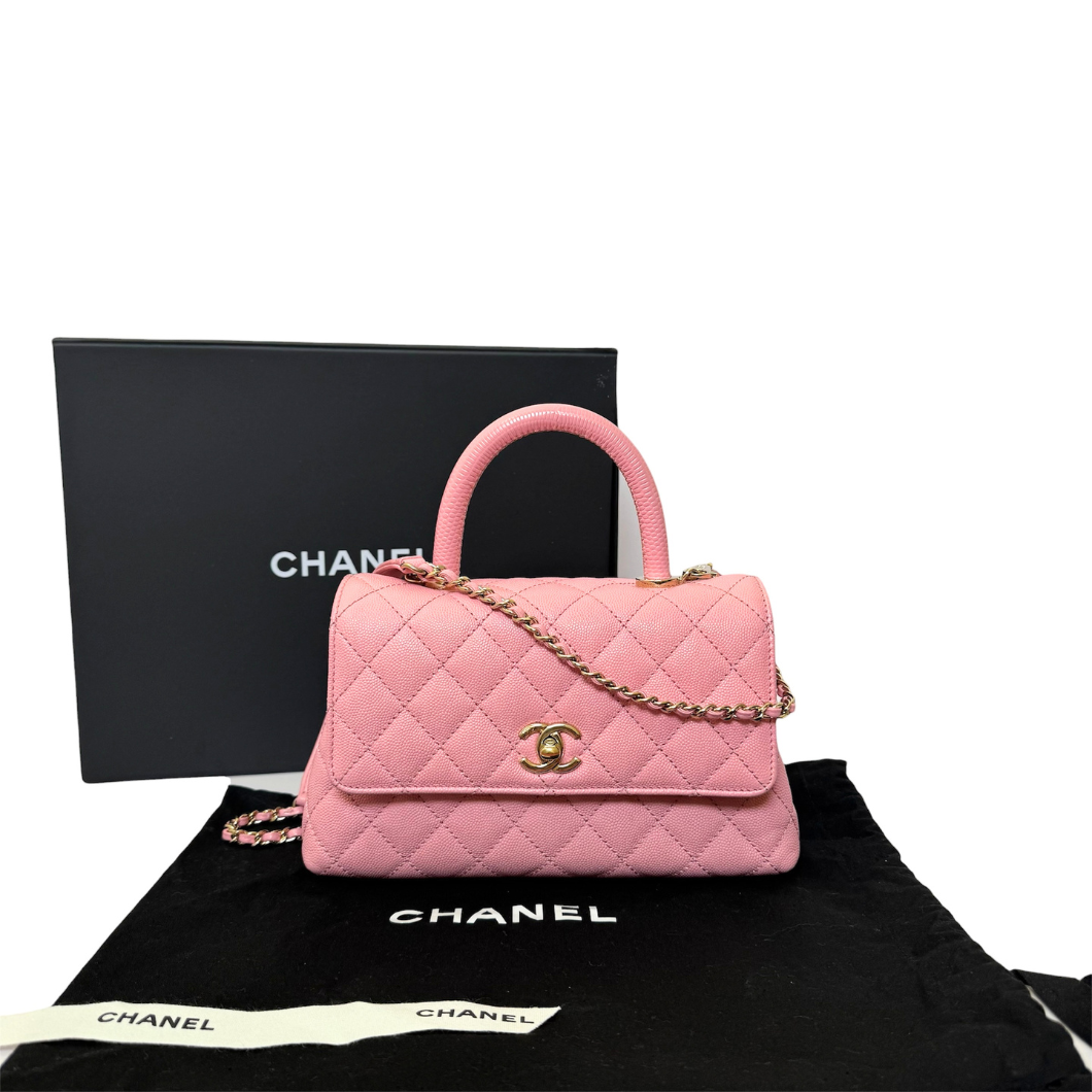 Chanel Coco Handle 23 in Pink Caviar Leather