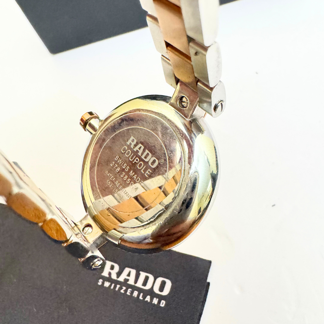 Rado Coupole Two-Tone Watch in Steel and Rose Gold, 35mm