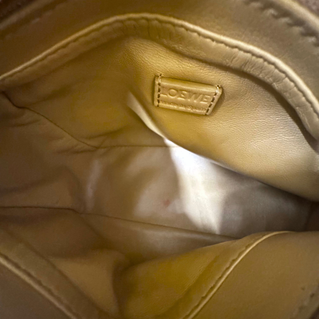 Loewe Mini Puzzle Bag in Mustard Python