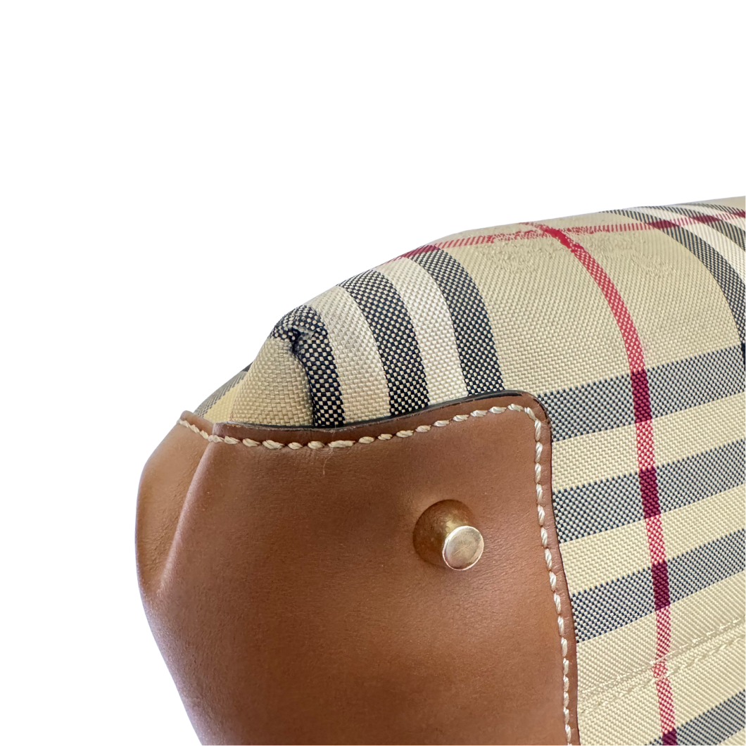 Burberry Ballington Tote in Beige Horseferry Check
