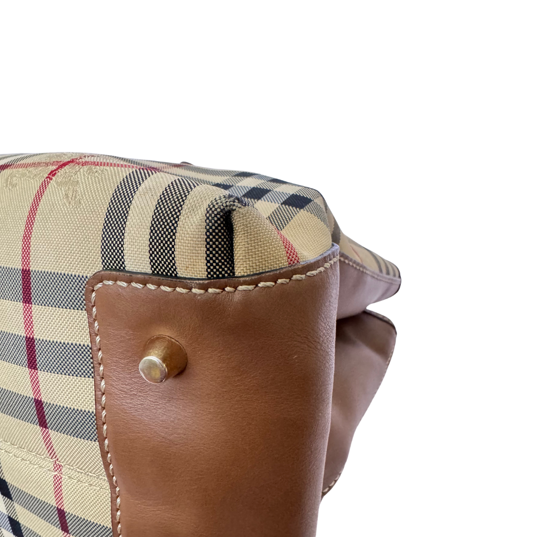Burberry Ballington Tote in Beige Horseferry Check